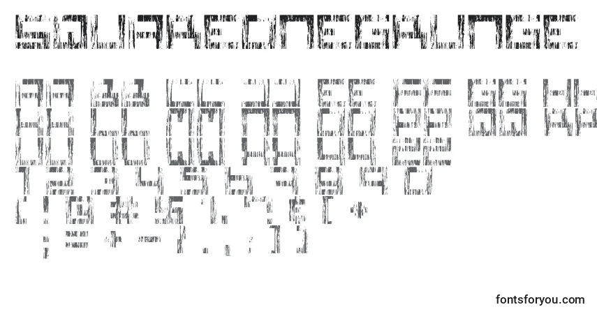 Czcionka Squareonegrunge – alfabet, cyfry, specjalne znaki