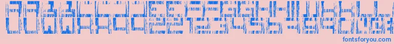 Squareonegrunge Font – Blue Fonts on Pink Background