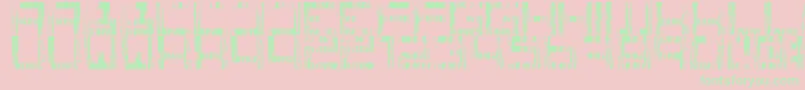 Squareonegrunge Font – Green Fonts on Pink Background