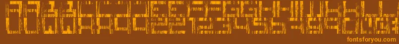 Squareonegrunge Font – Orange Fonts on Brown Background