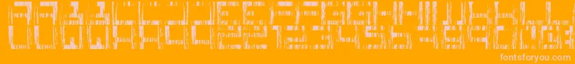 Squareonegrunge Font – Pink Fonts on Orange Background