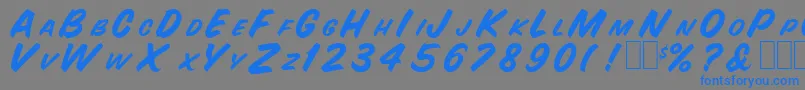 SnyderspeedNormal Font – Blue Fonts on Gray Background