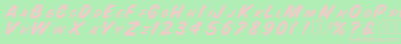 SnyderspeedNormal Font – Pink Fonts on Green Background