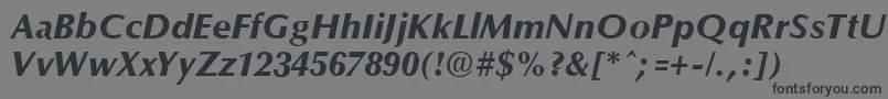 OptaneExtraboldItalic Font – Black Fonts on Gray Background