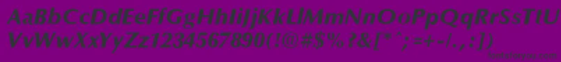 OptaneExtraboldItalic Font – Black Fonts on Purple Background