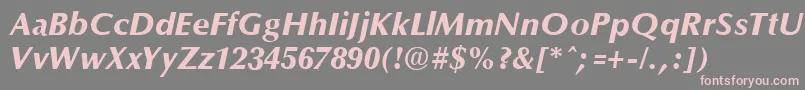 OptaneExtraboldItalic Font – Pink Fonts on Gray Background