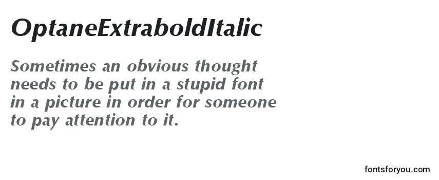 OptaneExtraboldItalic Font