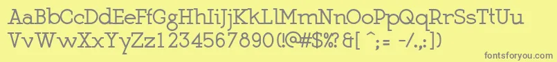 MartellBold Font – Gray Fonts on Yellow Background