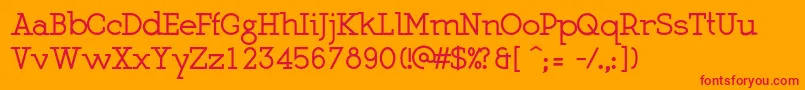 MartellBold Font – Red Fonts on Orange Background