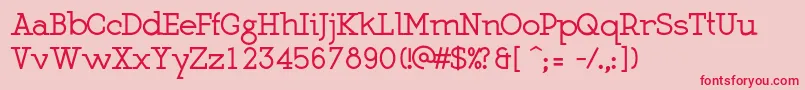 MartellBold Font – Red Fonts on Pink Background