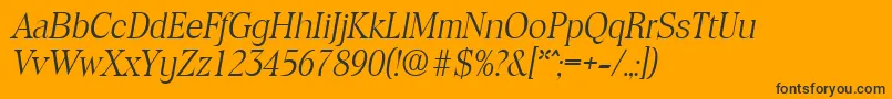 ToledoLightita Font – Black Fonts on Orange Background
