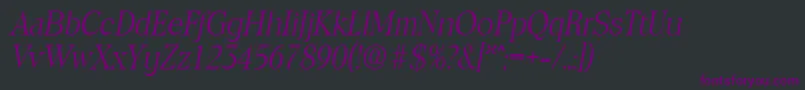 Шрифт ToledoLightita – фиолетовые шрифты на чёрном фоне