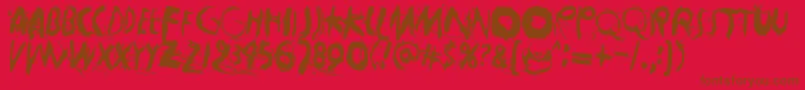 Horros Font – Brown Fonts on Red Background