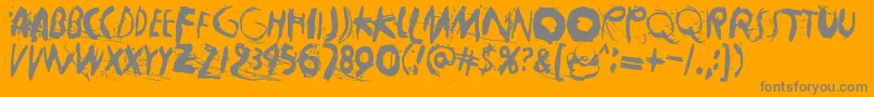 Horros Font – Gray Fonts on Orange Background