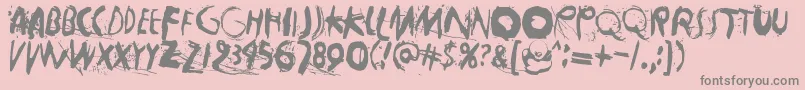 Horros Font – Gray Fonts on Pink Background