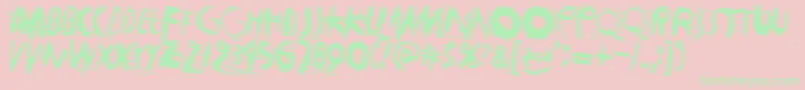 Horros Font – Green Fonts on Pink Background