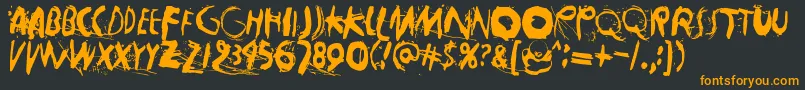 Horros Font – Orange Fonts on Black Background