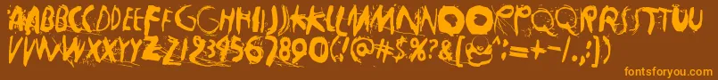 Horros Font – Orange Fonts on Brown Background