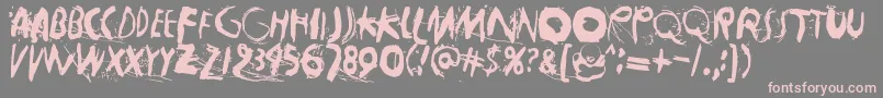 Horros Font – Pink Fonts on Gray Background