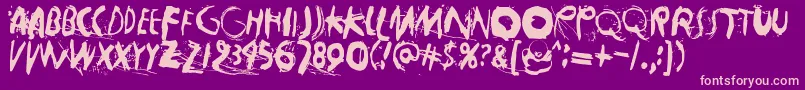 Horros Font – Pink Fonts on Purple Background