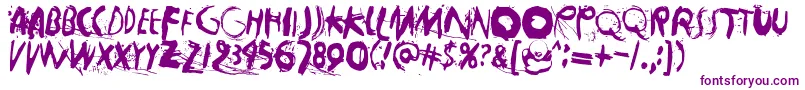 Horros Font – Purple Fonts on White Background