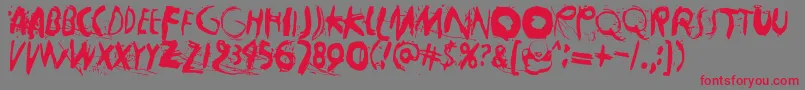 Horros Font – Red Fonts on Gray Background