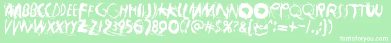 Horros Font – White Fonts on Green Background