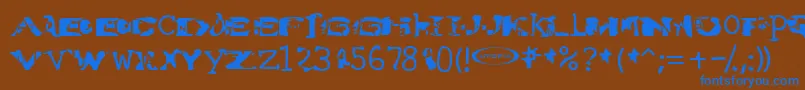 More about Water Torture Font Water Torture Font – Blue Fonts on Brown Background