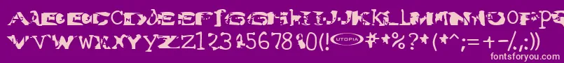 Water Torture Font – Pink Fonts on Purple Background