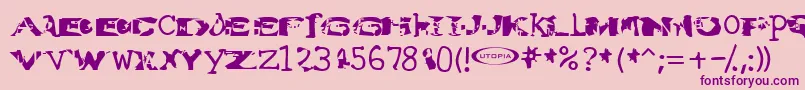 Water Torture Font – Purple Fonts on Pink Background