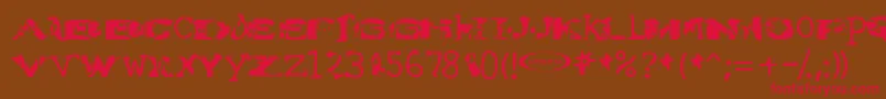 Water Torture Font – Red Fonts on Brown Background