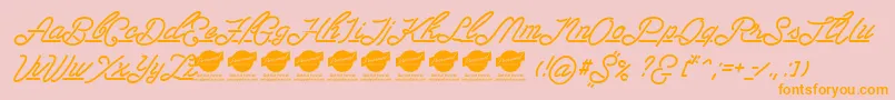 LasenterPersonaluseonly Font – Orange Fonts on Pink Background