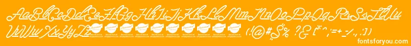 LasenterPersonaluseonly Font – White Fonts on Orange Background