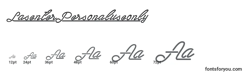 LasenterPersonaluseonly Font Sizes