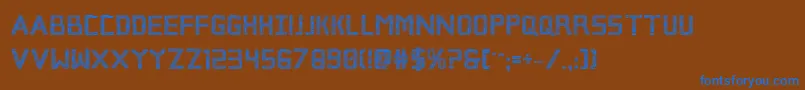 Brokencyborgpro Font – Blue Fonts on Brown Background