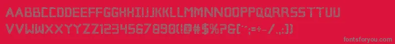 Brokencyborgpro Font – Gray Fonts on Red Background