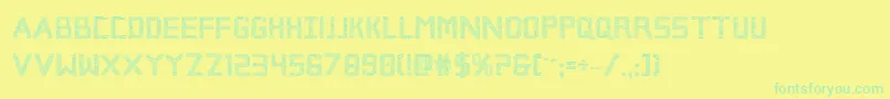Brokencyborgpro Font – Green Fonts on Yellow Background