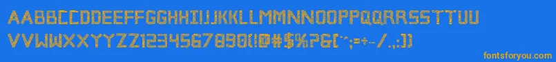 Brokencyborgpro Font – Orange Fonts on Blue Background