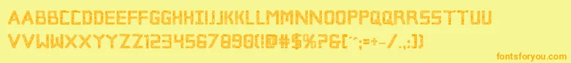 Brokencyborgpro Font – Orange Fonts on Yellow Background