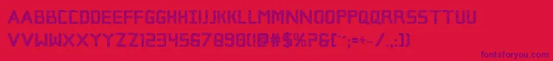 Brokencyborgpro Font – Purple Fonts on Red Background