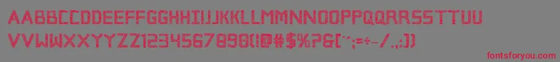Brokencyborgpro Font – Red Fonts on Gray Background