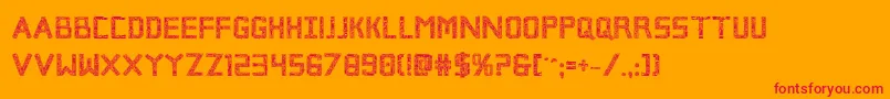 Brokencyborgpro Font – Red Fonts on Orange Background