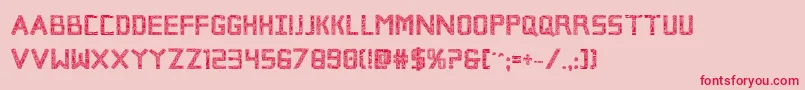 Brokencyborgpro Font – Red Fonts on Pink Background