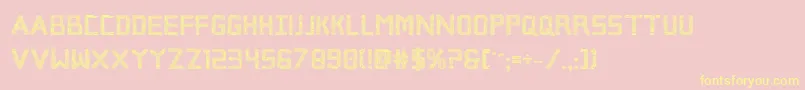 Brokencyborgpro Font – Yellow Fonts on Pink Background