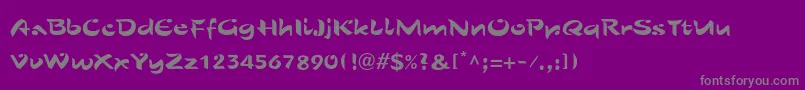 SholtstdRoman Font – Gray Fonts on Purple Background