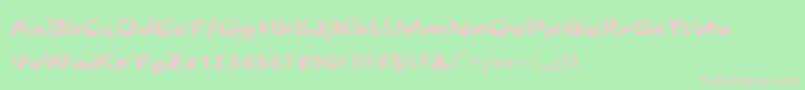 フォントSholtstdRoman – 緑の背景にピンクのフォント