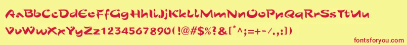 SholtstdRoman Font – Red Fonts on Yellow Background