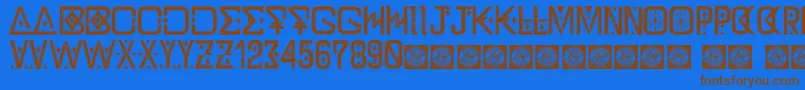 DzTypographyZilapdemo Font – Brown Fonts on Blue Background