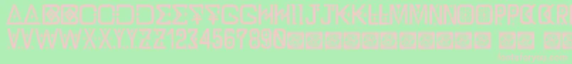 Fonte DzTypographyZilapdemo – fontes rosa em um fundo verde