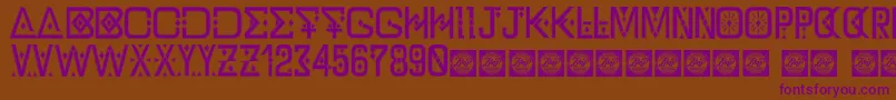 DzTypographyZilapdemo Font – Purple Fonts on Brown Background